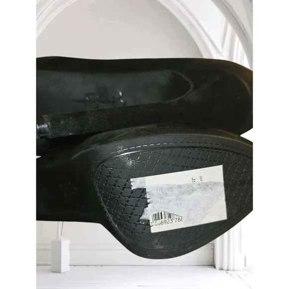 Jessica Simpson Rebeca 5.5" High Heels Sz 8 Women's Platform Pump Black Suede - Picture 12 of 16